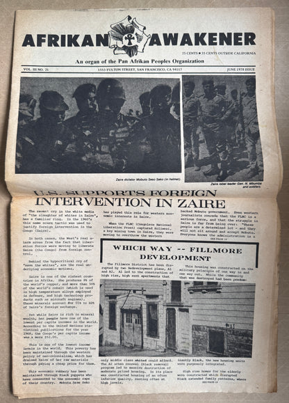 Afrikan Awakener: An Organ of the Pan Afrikan Peoples' Organization