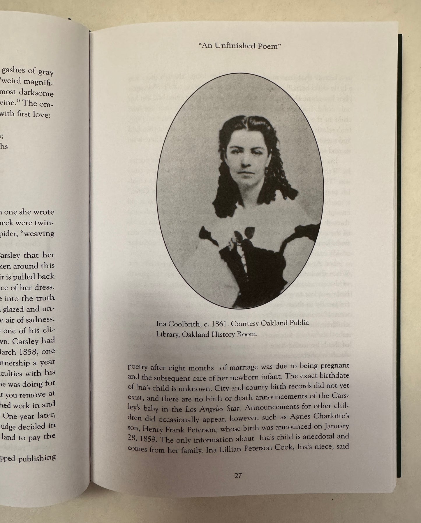 Ina Coolbrith: the Bittersweet Song of California's First Poet Laureate [Signed]