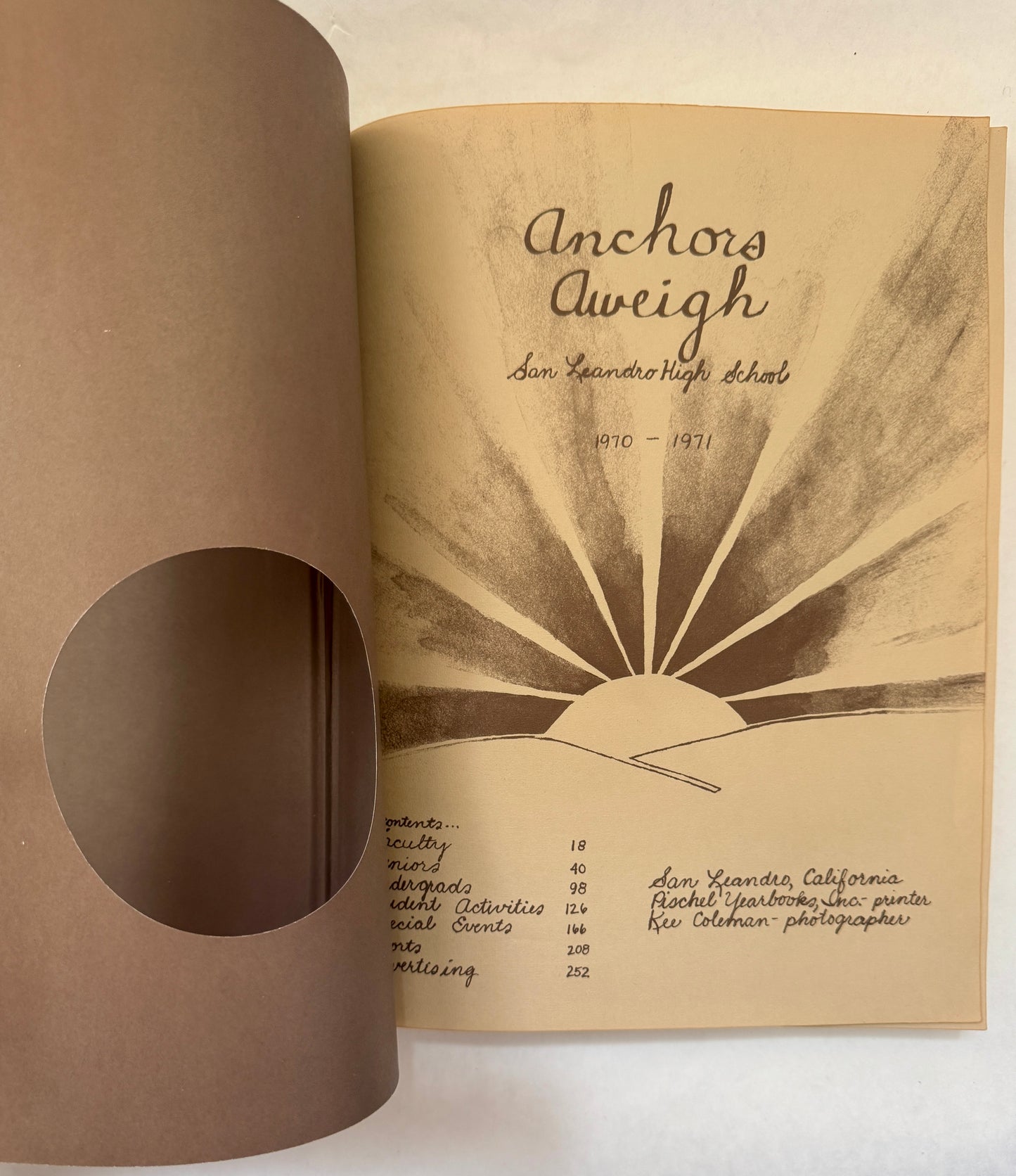 Anchors Aweigh 1970-1971 High School Yearbook [together with] student newspaprer from same school