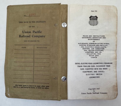 Rules and Instructions Governing Operation and Maintenance of Air Brakes, Communicating Signal System, Standard and Oscillating Electric Headlights, Heating, Air Conditioning, Water Systems, Lighting, and Oscillating Red Rear End Lights: Diesel-Electric R
