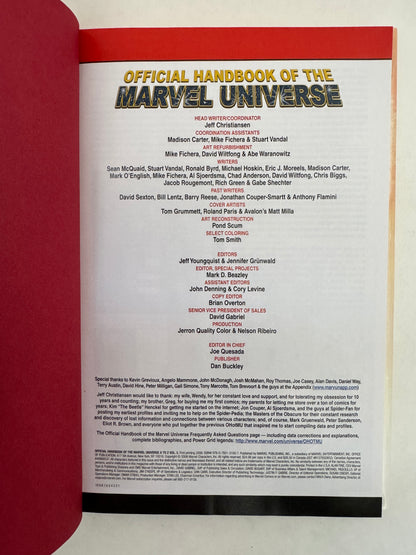 Official Handbook of the Marvel Universe A to Z