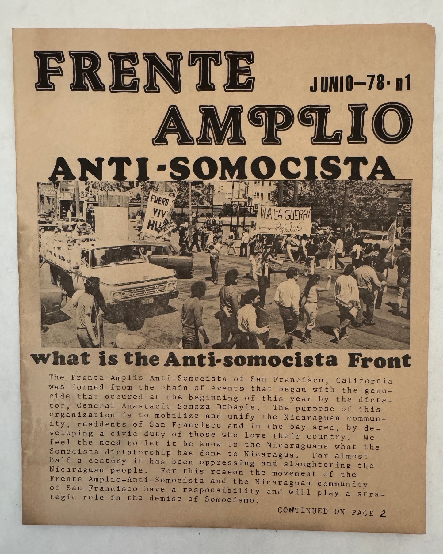 Frente Amplio Anti-Somocista; No. 1