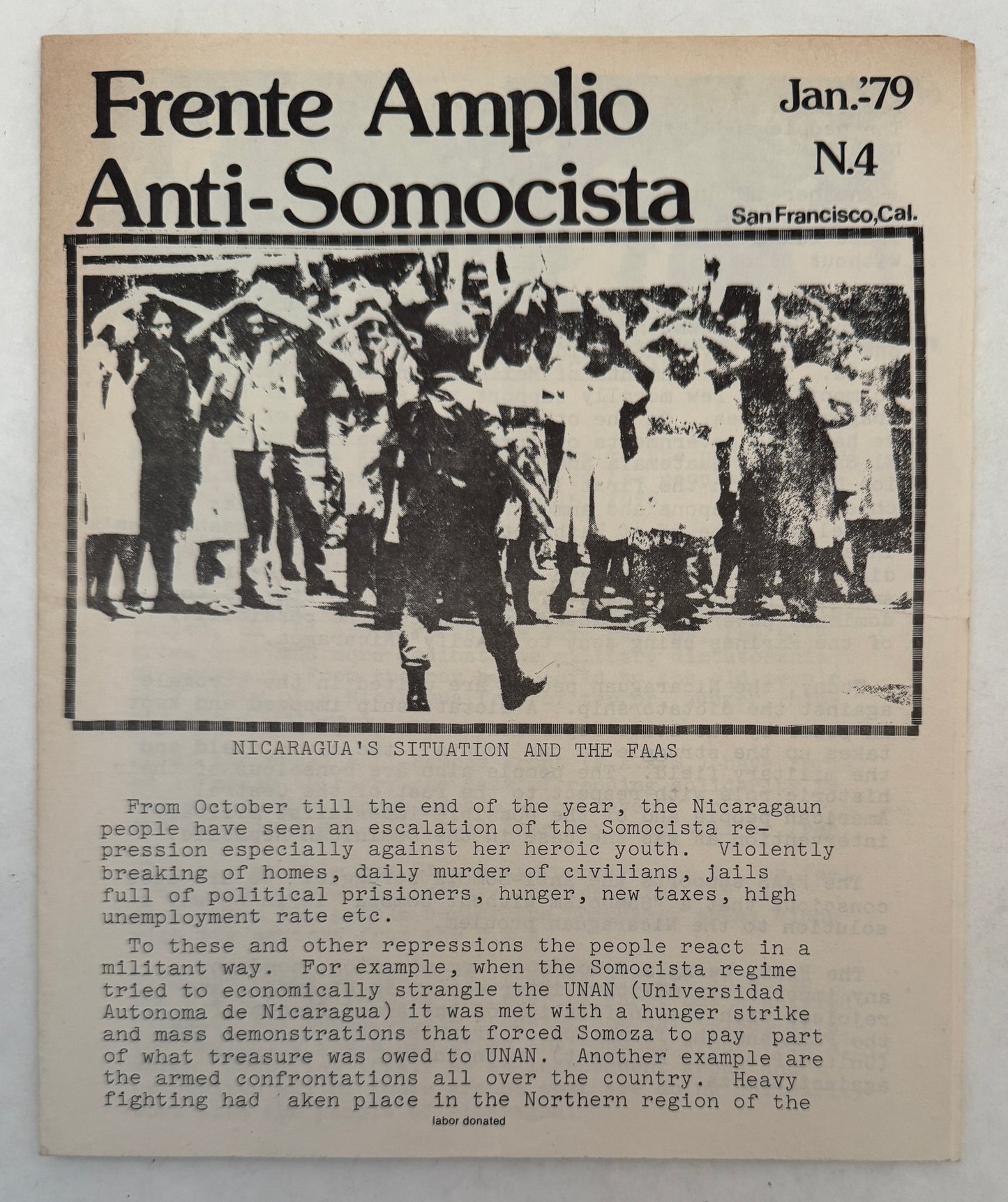 Frente Amplio Anti-Somocista; No. 4