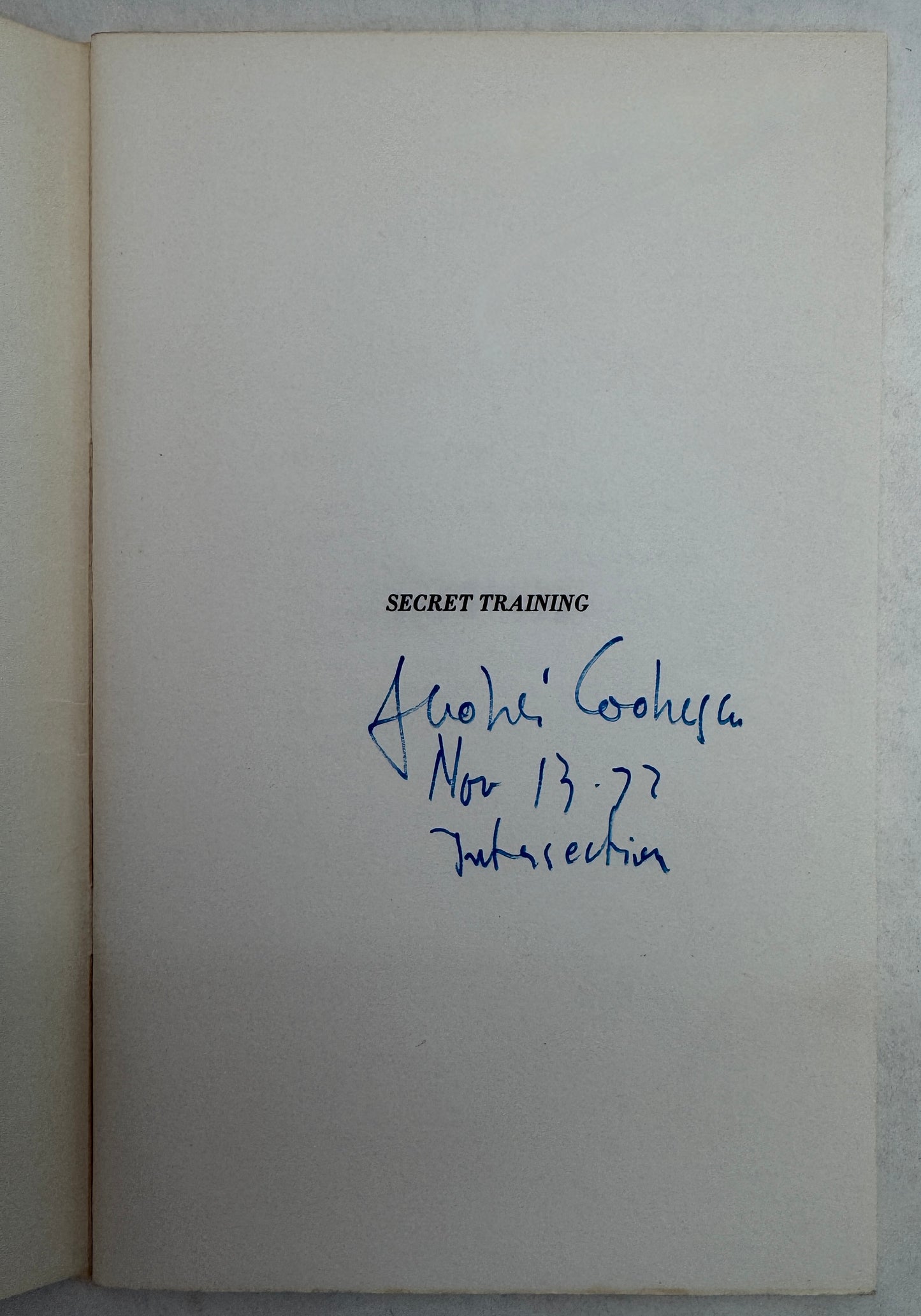 Secret Training [signed]