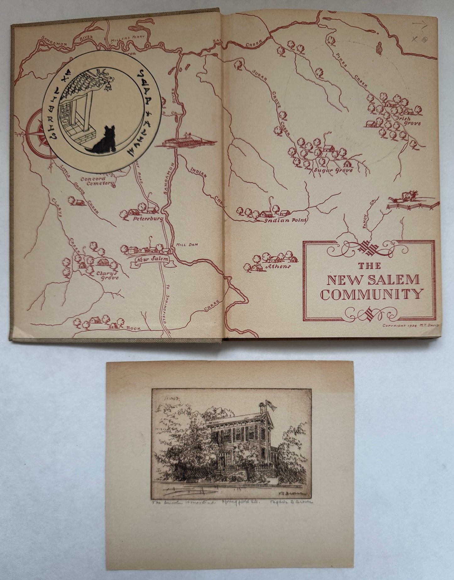 Lincoln's New Salem [Inscribed by Author; Engraving laid in, signed]