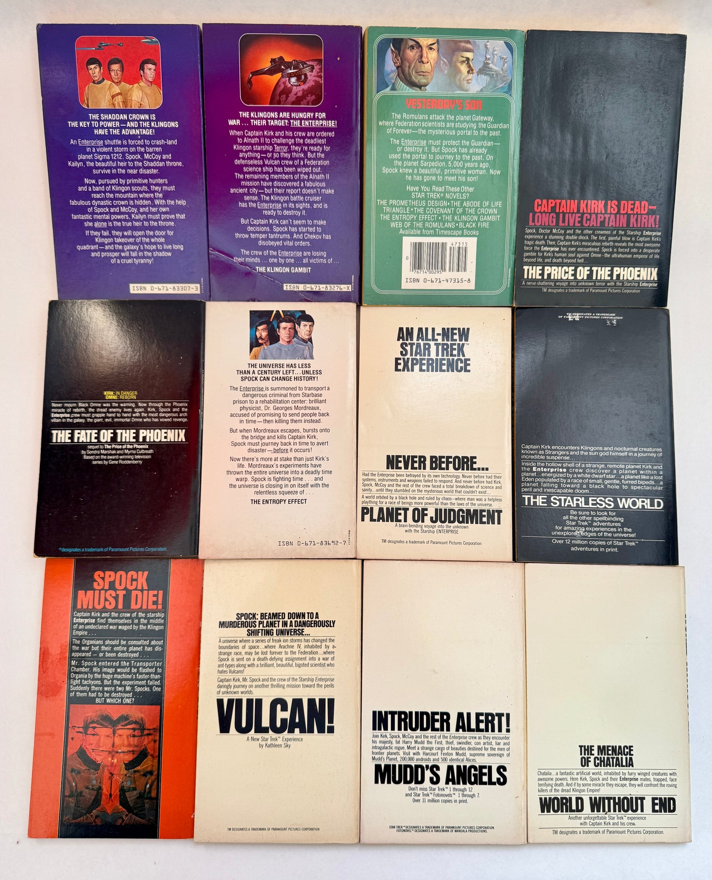 [12 Star Trek Novels]