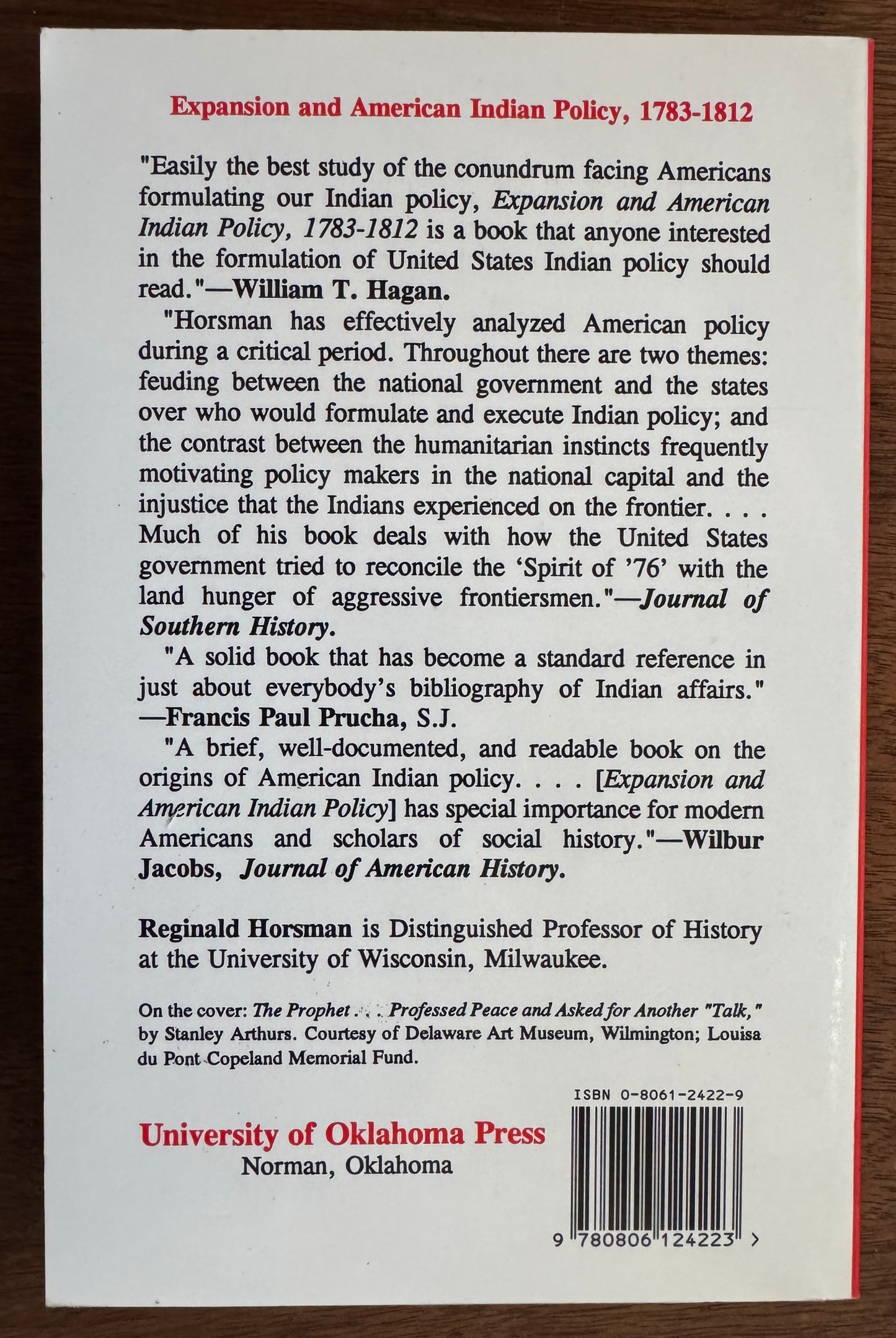 Expansion and American Indian Policy, 1783-1812