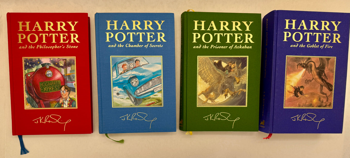 Harry Potter and the Philosopher's Stone; Harry Potter and the Chamber of Secrets; Harry Potter and the Prisoner of Azkaban; Harry Potter and the Goblet of Fire [Deluxe UK Edition]