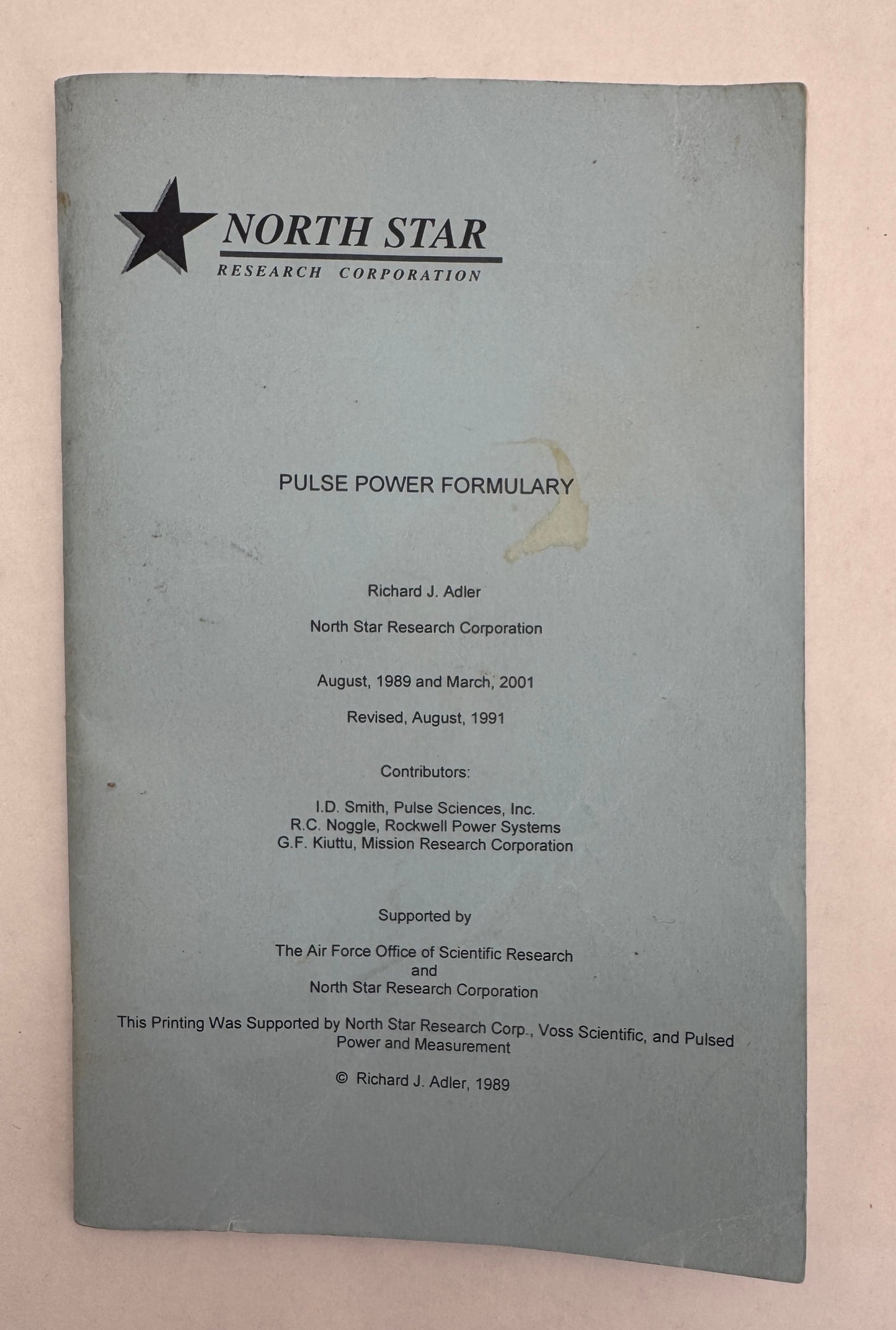 Pulse Power Formulary