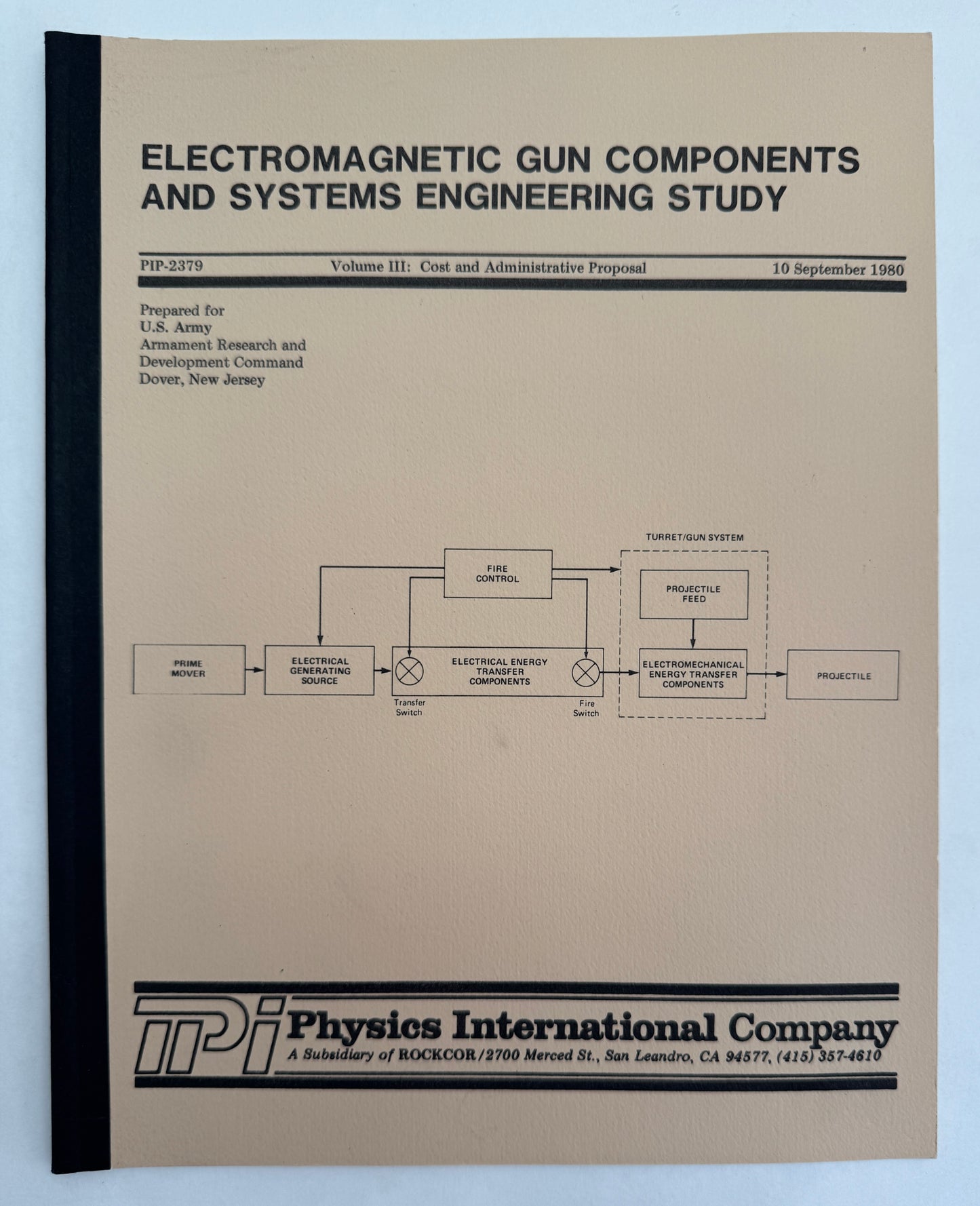 Electromagnetic Gun Components and Systems [and] Engineering Study Electromagnetic Gun Study System