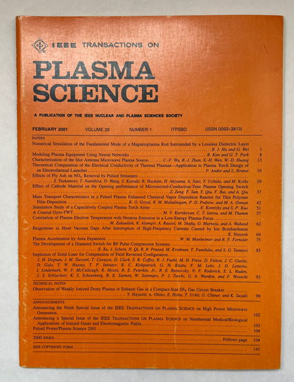 IEEE Transactions on Plasma Science [2 issues]