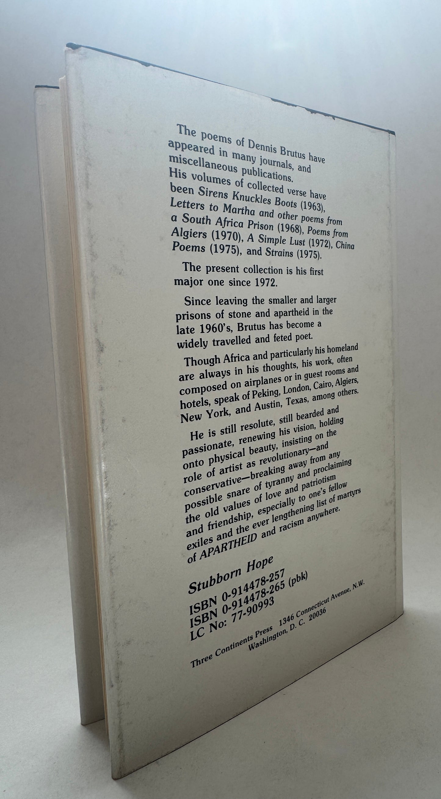 Stubborn Hope: New Poems, and Selections From China Poems and Strains