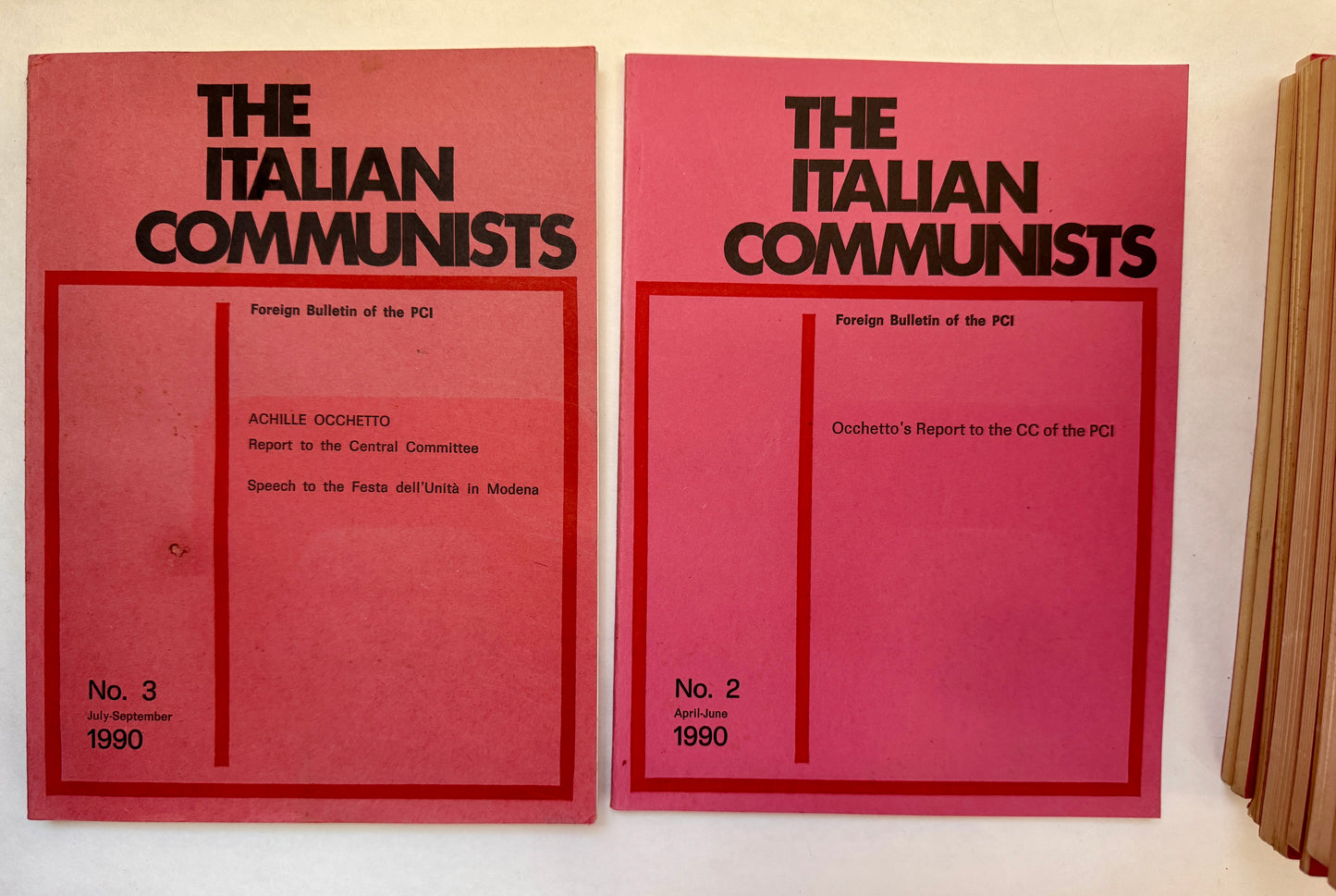 Italian Communists: Foreign Bulletin of the PCI; [1981-1989]