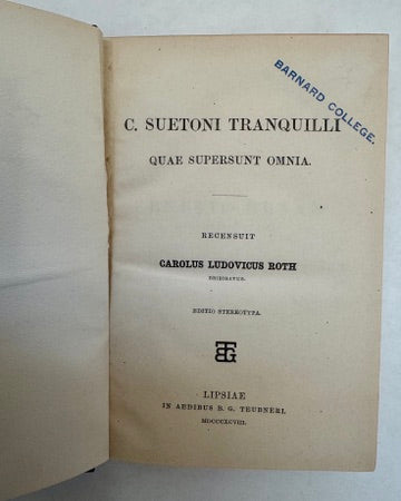 C. Suetoni Tranquilli Quae Supersunt Omnia