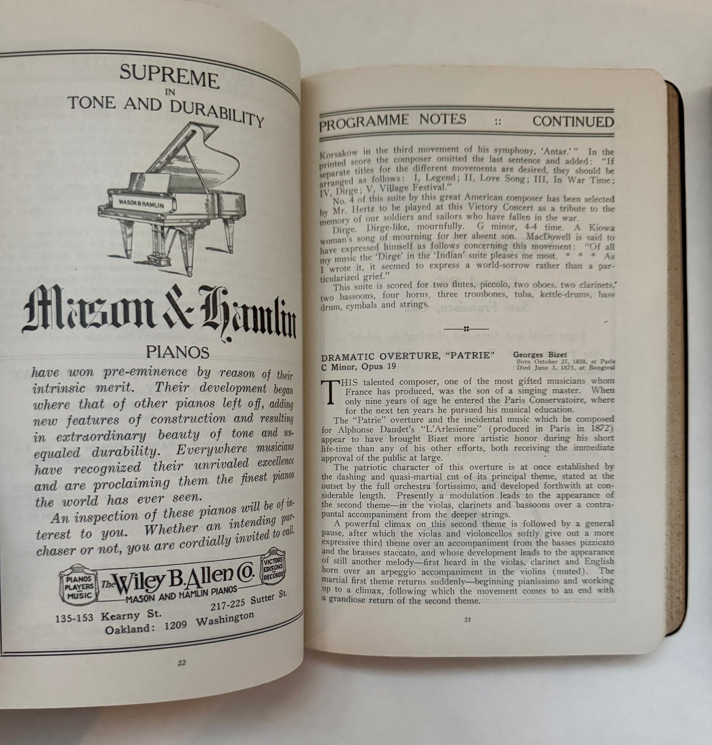 San Francisco Symphony Orchestra [program notes]