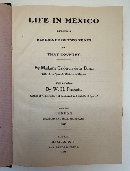 Life in Mexico During a Residence of Two Years in That Country