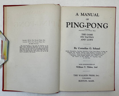 A Manual of Ping-Pong ... the Game, Its Tactics and Laws