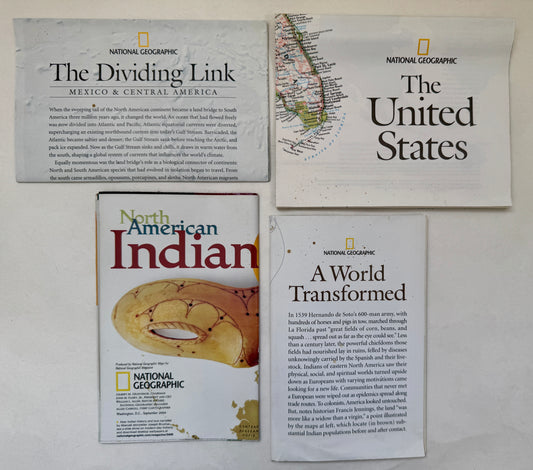 [Set of 4 Maps] : North American Indian; United States; The Dividing Link; A World Transformed