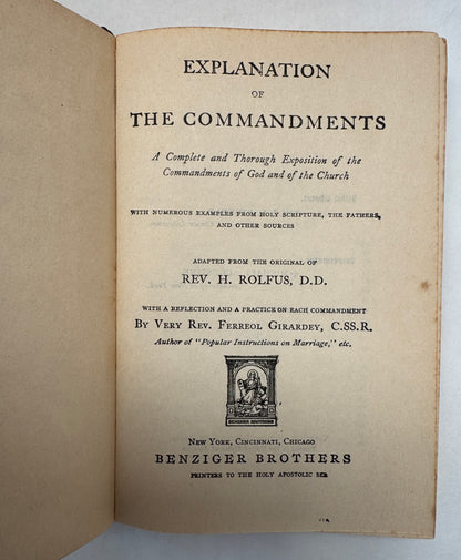 Explanation of the Commandments