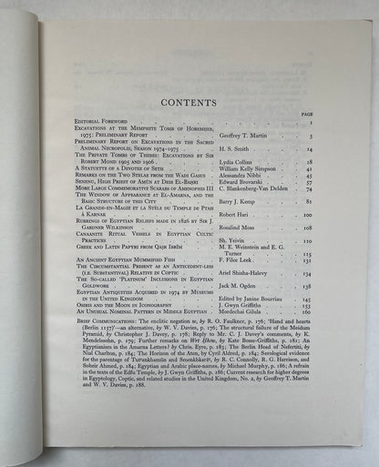 The Journal of Egyptian Archaeology; Vol 62; 1976