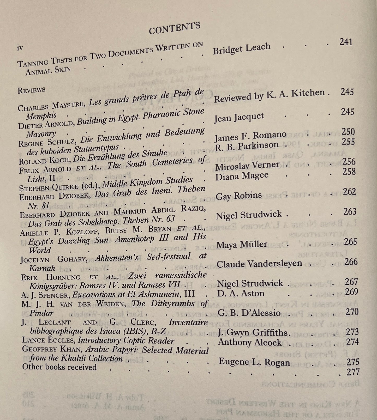 The Journal of Egyptian Archaeology; Vol 81; 1995