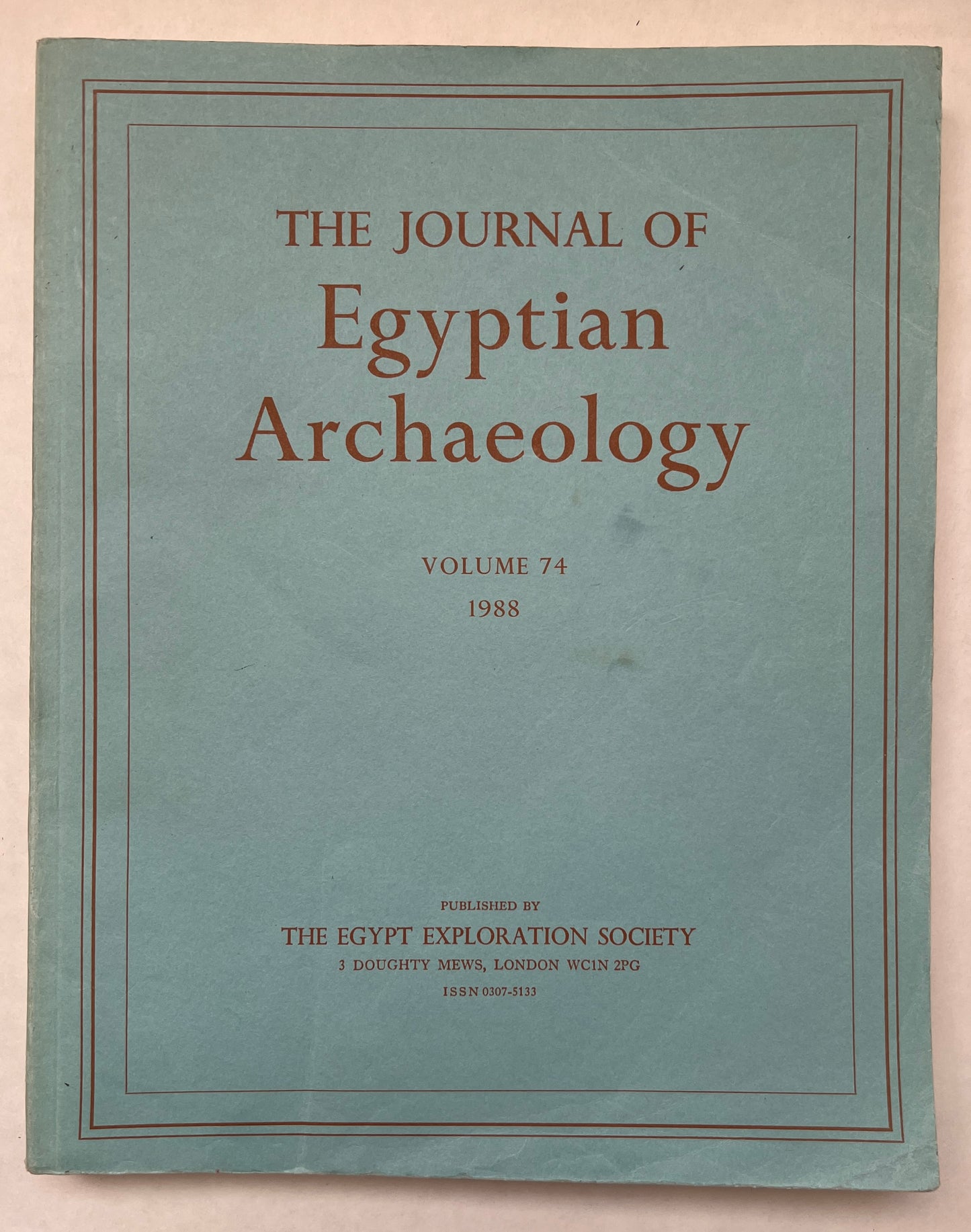 The Journal of Egyptian Archaeology; Vol 74; 1981