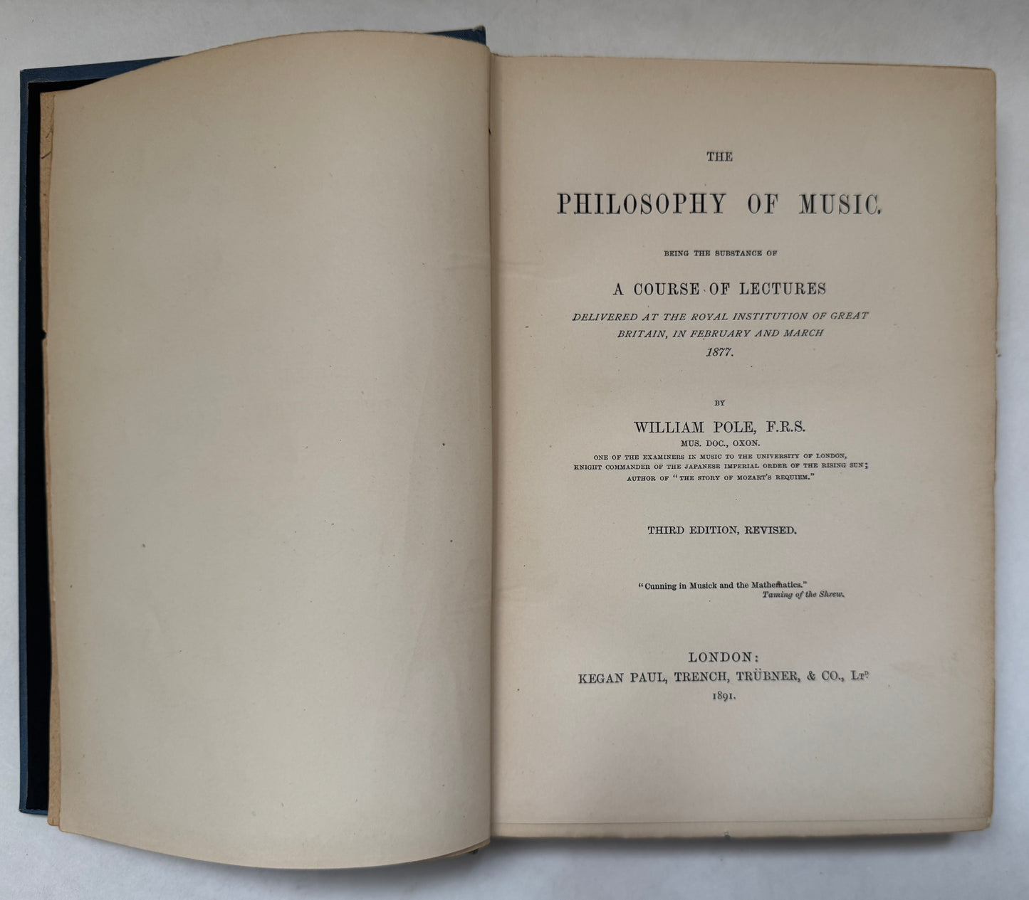The Philosophy of Music: Being the Substance of a Course of Lectures Delivered At the Royal Institution of Great Britain, in February and March 1877