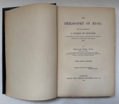 The Philosophy of Music: Being the Substance of a Course of Lectures Delivered At the Royal Institution of Great Britain, in February and March 1877