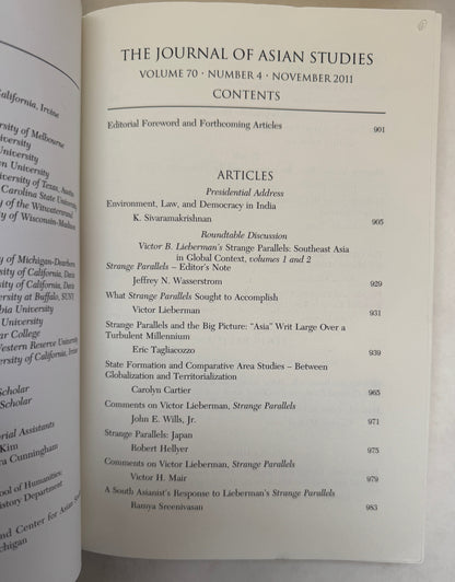 Journal of Asian Studies; Volume 70, Number 4