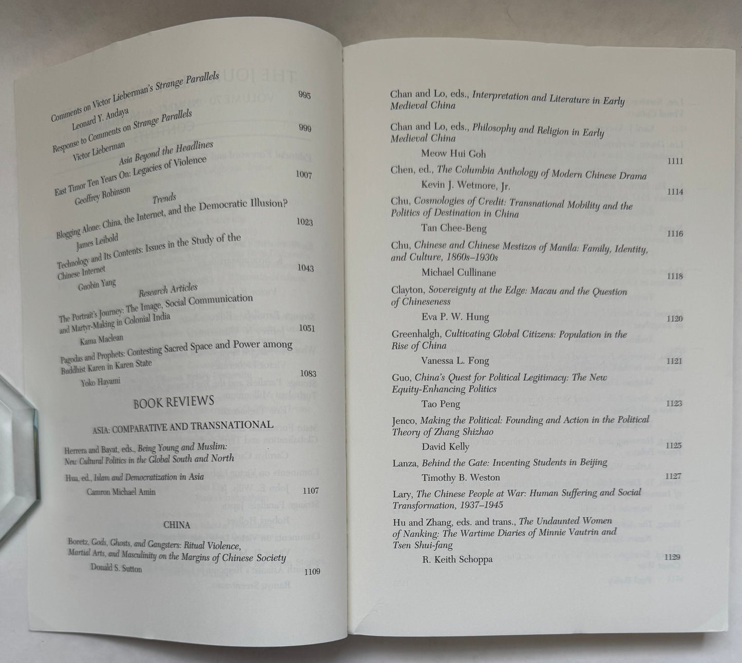 Journal of Asian Studies; Volume 70, Number 4