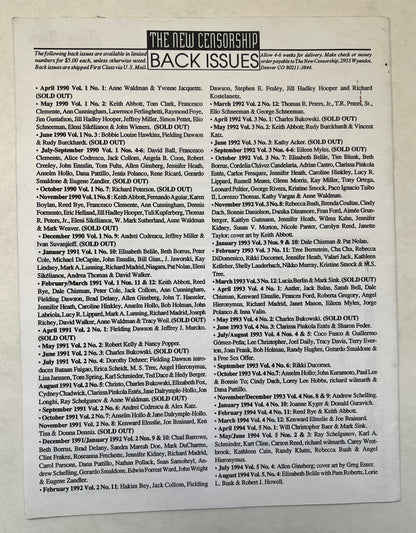 The New Censorship : Vol. 5, No. 6 & 7 [Signed by Author]