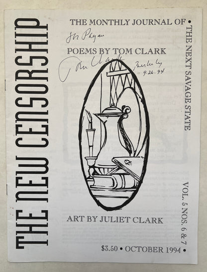 The New Censorship : Vol. 5, No. 6 & 7 [Signed by Author]