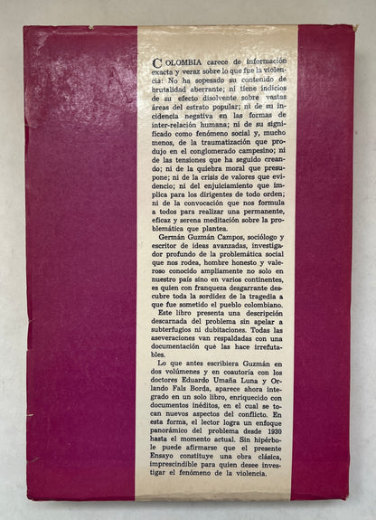 La violencia en Colombia : parte descriptiva