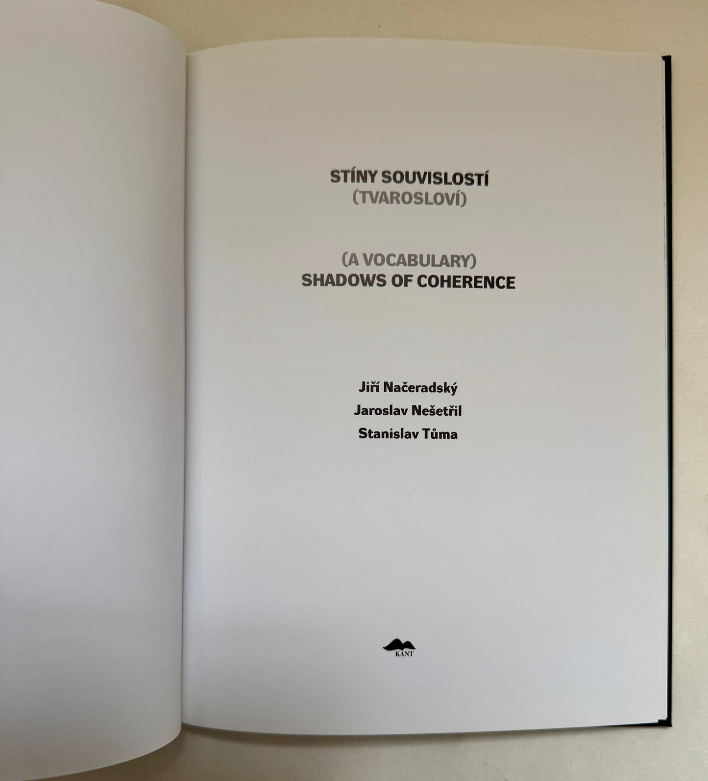 Stíny Souvislostí: (Tvarosloví) = Shadows of Coherence: (A Vocabulary): Jiří Načeradský, Jaroslav Nešetřil, Stanislav Tůma