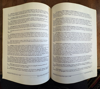 Repression in China Since June 4, 1989