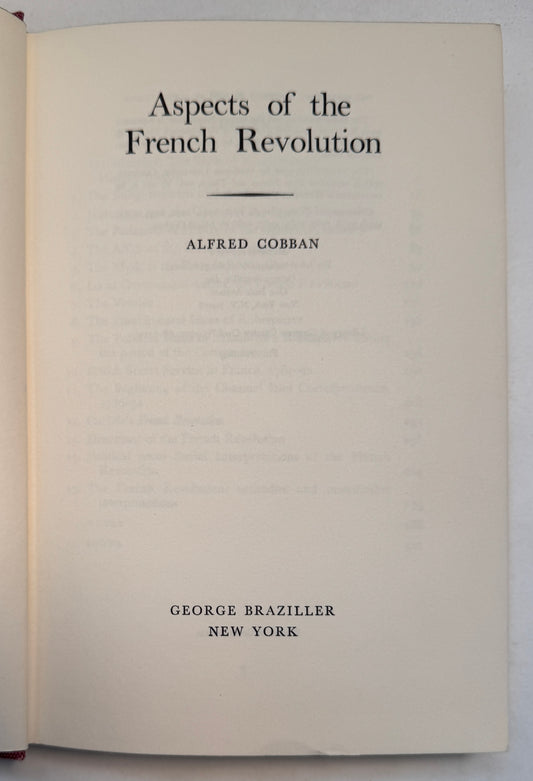 Aspects of the French Revolution