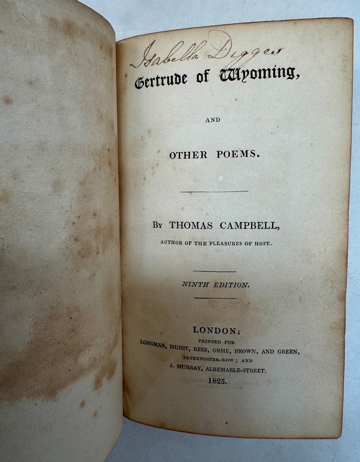 Gertrude of Wyoming, and Other Poems