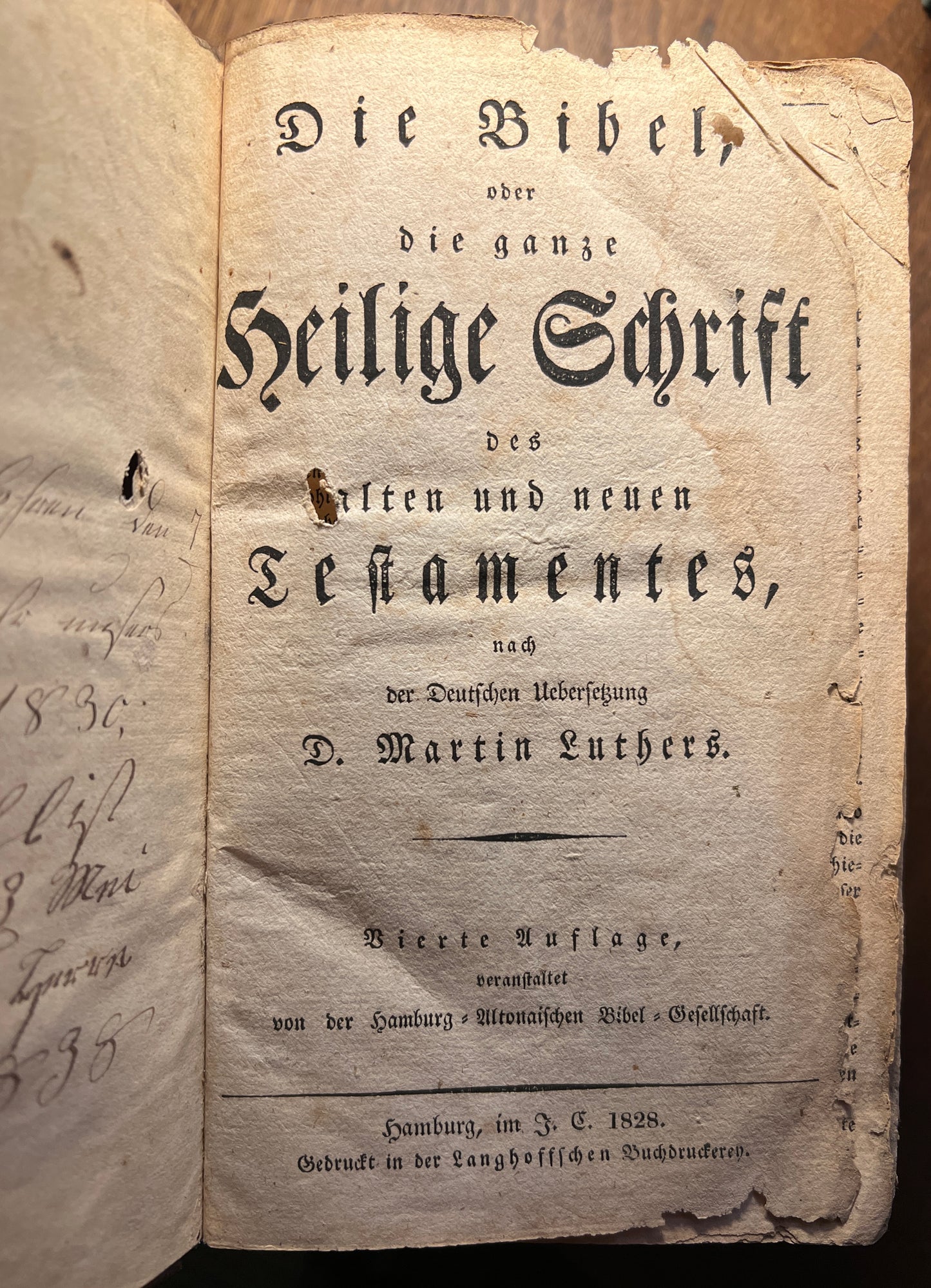 Die Bibel oder die ganze Heilige Schrift des Alten und Neuen Testaments