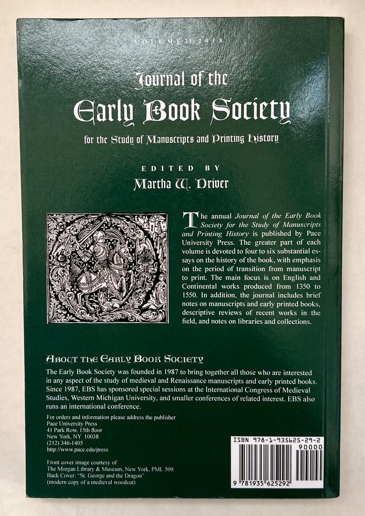 Journal of the Early Book Society for the Study of Manuscripts and Printing History