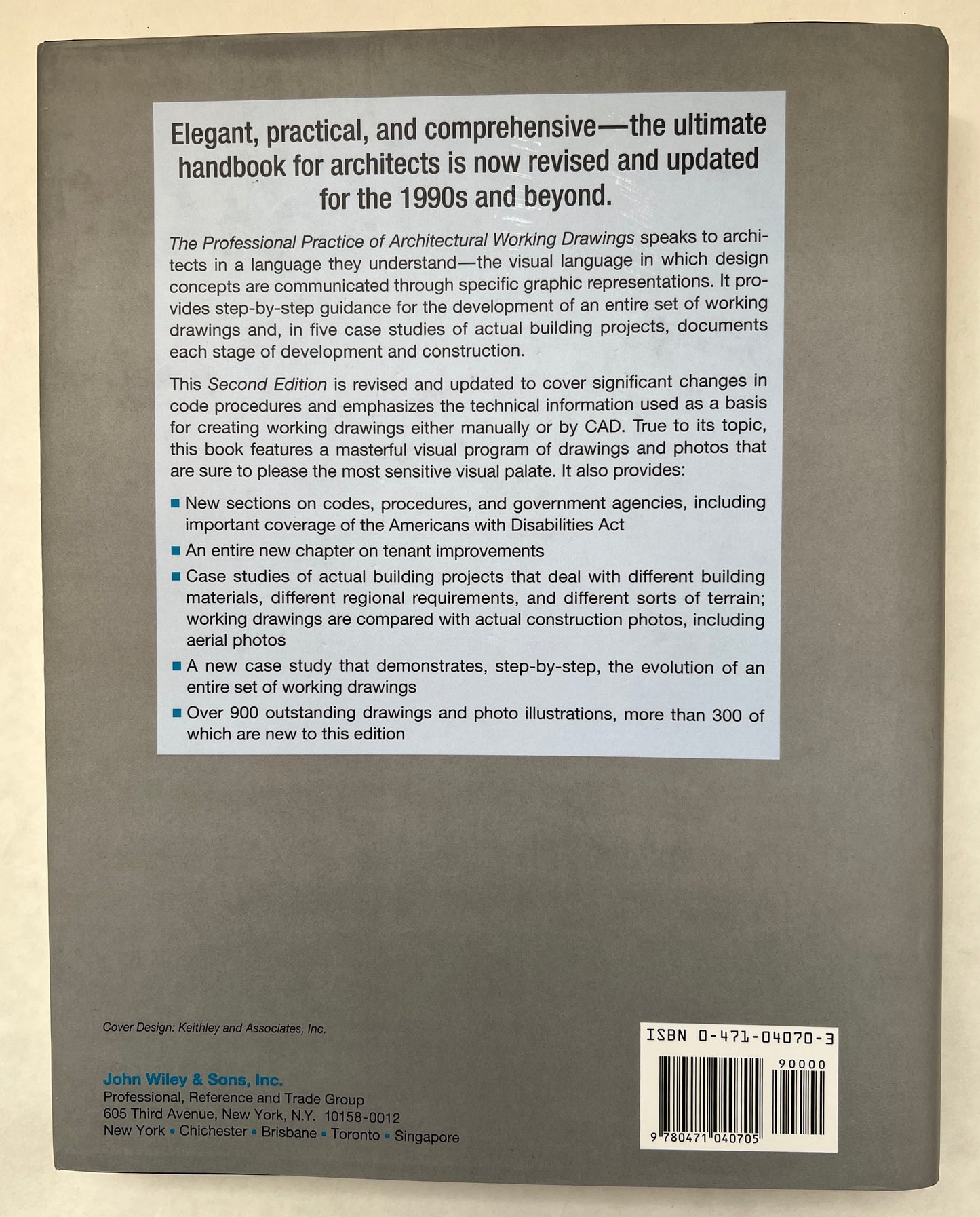 The Professional Practice of Architectural Working Drawings