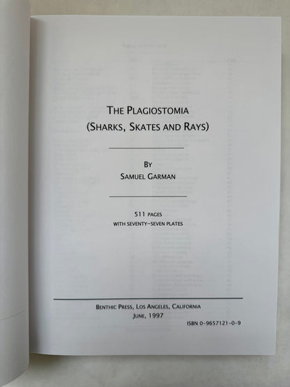 The Plagiostomia: Sharks, Skates, and Rays