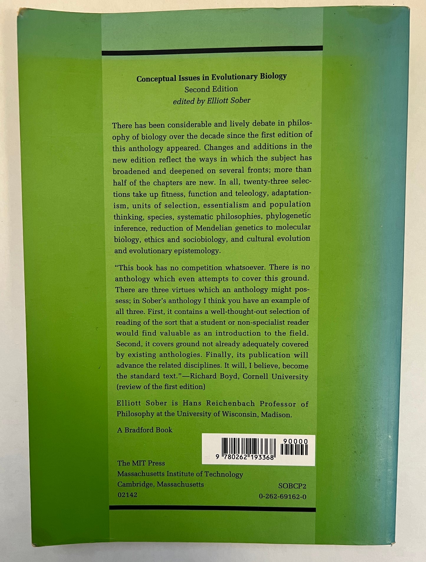 Conceptual Issues in Evolutionary Biology [Signed & Inscribed]