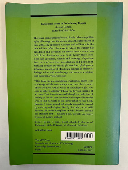 Conceptual Issues in Evolutionary Biology [Signed & Inscribed]