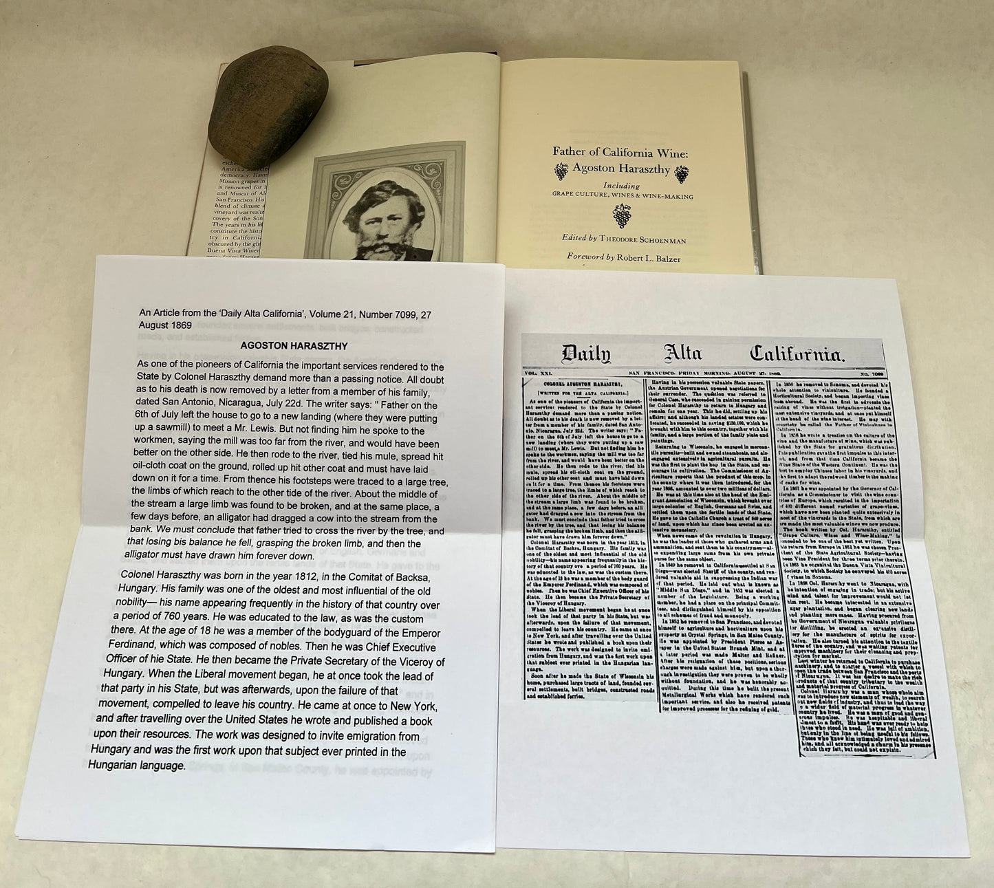 Father of California Wine, Agoston Haraszthy