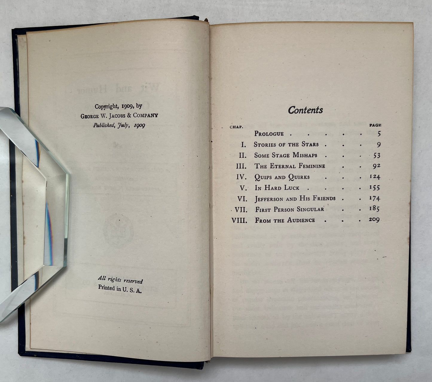 Wit and Humor of the Stage