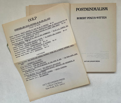 Postminimalism into Maximalism: American Art, 1966-1986