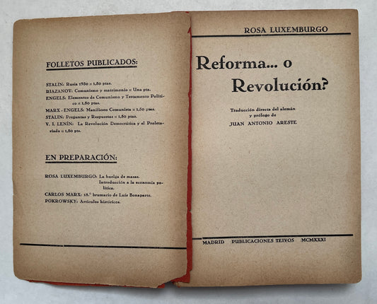 ¿Reforma o Revolución?