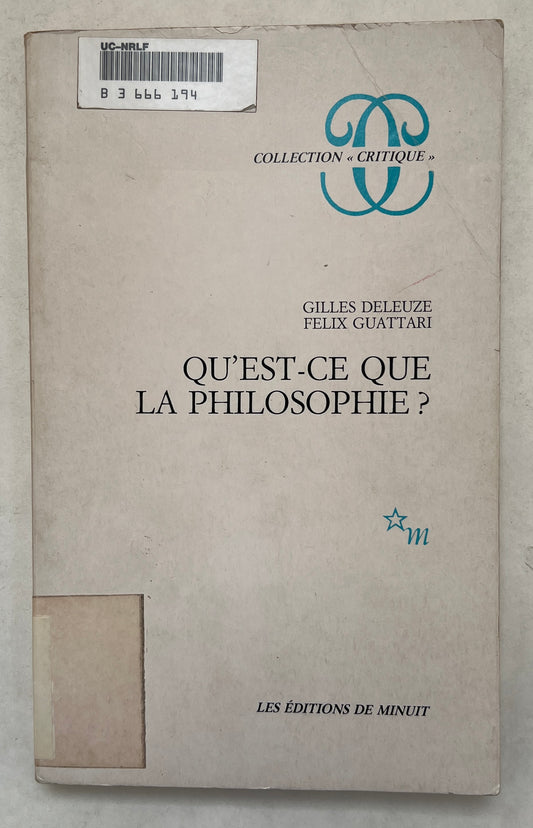 Qu'est-Ce Que la Philosophie?