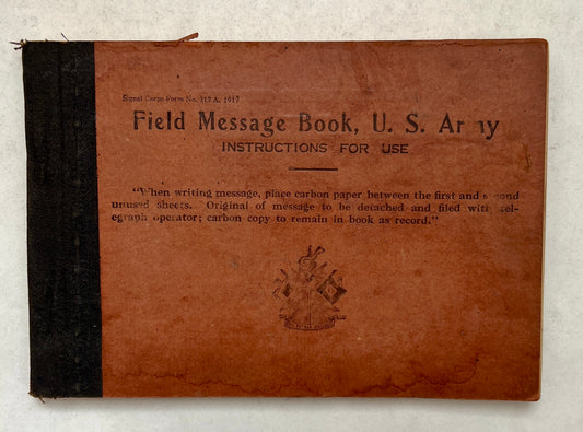 Field Message Book, U.S. Army