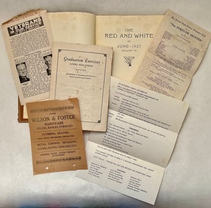 Red & White 1927 Lowell High School Yearbook